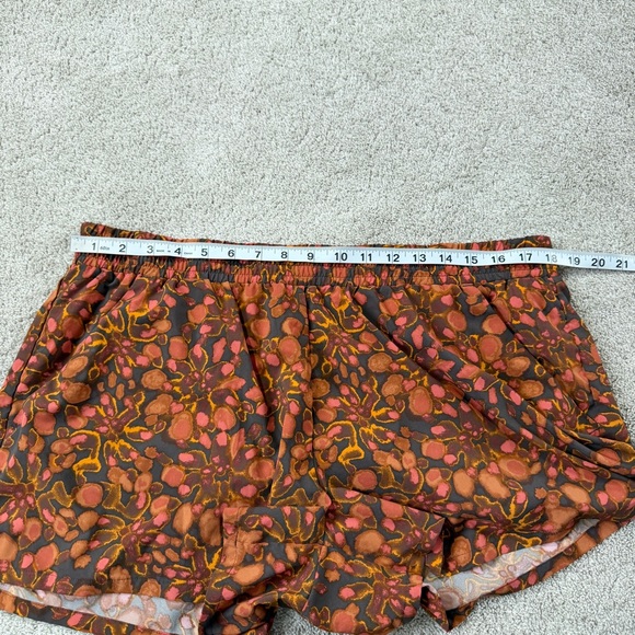 Toad&Co Women’s Sunkissed Pull-On Shorts 3.5” Lightweight Flame Leaf Orange XL - Picture 8 of 11